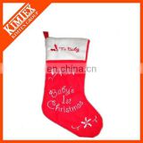 Retail New style wholesale fleece christmas stocking decoration supplies