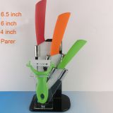 Non-Slip Handle 5 Pcs Color Full Ceramic Knife Set with Block