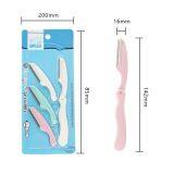 Weisheng Foldable Eyebrow Trimmer Stainless Steel Scraping Eyebrow Remover Razor Trimmers thumbnail-2