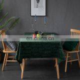 Modern Nordic Luxury Rectangular Gold Velvet Coffee Table Cloth American Style Embossing Tablecloth thumbnail-4