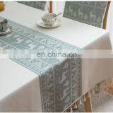 New Design Linen Tablecloth Embroidery Animal Geometric Pattern Tablecloth Party Tablecloth thumbnail-5