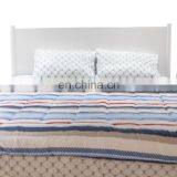 100%cotton Striped Printed Home Hotel Washed Bedding Sets thumbnail-1