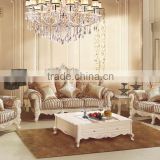 luxury hand carved sofa set,luxury french sofa set,fabric sofa, antique floral fabric sofa