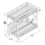 Childrens Cynthia Silver Metal Futon Bunk Beds thumbnail-5