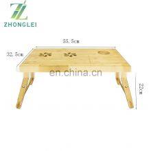 Portable Bamboo Foldable Laptop Desk Breakfast Serving Bed Tray Computer Gaming Desk Table thumbnail-5