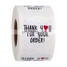 Custom Stickers Private Thank You Smile Label Self Adhesive Waterproof Strong Glue Sticker