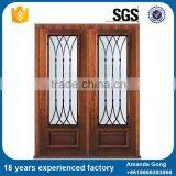 Modern Fashion Solid Flat Top Wrought Iron Double Swing Door thumbnail-4