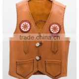 100% sheep leather vest