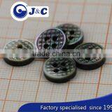 Black MOP Natural Plaid Shell Buttons,black Mother of Pearl Sea Shells Buttons. thumbnail-2