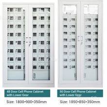 Commercial Phone Charging Station With Ventilation System - Secure Mobile Device Locker for Public Places Banks thumbnail-2