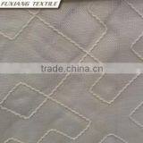 100% Polyester Faux Silk Geometric Embroidered Window Curtain Fabric Color:grey,green,black,white,red,purple thumbnail-3