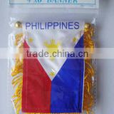 PHILIPPINES car flags,hot selling car wave flag,new design PHILIPPINES car flags