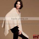 Boho Bolero Scarf Modern Cape Knit Women Poncho With Buttons Winter Wrap thumbnail-3