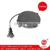 Metal and Plastic 1.5M Long Power Extension Cord Reels With 2 Pin Chinese Style Cord for Rice Cooker and TV