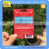 PVC Barcode Tear off Card/ Prepaid Calling Tear off Card