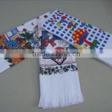 beautiful 100% cotton printing face towel red green yellow