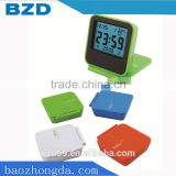 Portable Fancy Advertising Gift Desk Clock With Thermometer Alarm Snooze and Night Light Electronic Items Manufacturer