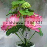 artificial water lily pot flower,silk lotus flower