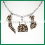Lady Charms With Leopard Pattern Necklace thumbnail-2
