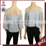 2016 S/S off Shoulder Summer Fashion Design Lady Blouse thumbnail-1