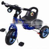 blue child tricycle with brake 19519D