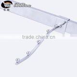 Shop or Supermarket Metal Chrome Square Tube Metal Ball Hooks for Hanging Clothes