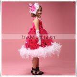 2015 Baby Girl Feather Dress Kids Girl Dresses for Wedding Party Holiday From Manufacturer Customization Clothing Supplier GZ thumbnail-6