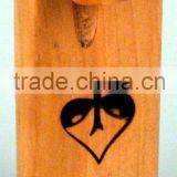 Cedar Wood Smiley Face Dug Out Pipe thumbnail-6