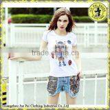 High Quality Colorful Printing American Casual Female Tshirt thumbnail-5