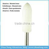 W-01 HP Shank Bullet Shaped Aluminum Oxide Maded Fine Grit White Mounted Stone Abrasive Burs