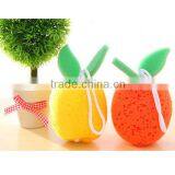 Promotional Yellow Bath Sponge,bath Sponge With Rope