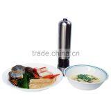 1 Salt or Pepper Grinder Miller - Electric Automatic - Hands Free - Stainless Steel w/ Clear Acrylic Body, 1 Pack