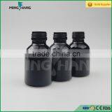 Black medical glass bottle with screw cap wholesale