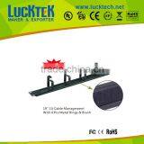 19inch 1U Metal / Plastic Mounted Cable Management Brushed Wich 4PCS Rings