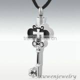 Crystal Enamel Key Shape Stainless Steel Ash Pendant