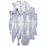 0815-12 Modern Ceiling Plates in Polished Steel Glass Hand Twisted Pendants Wall Lamp