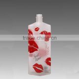 Novelty workable price printing red mouth bottles small bottle with aluminum cap frosted arrack bottles