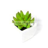 10cm Artificial Green Succulent in Ceramic pot