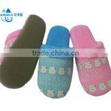 OEM Ladies Indoor Printing Fabric Slipper 2015 Customized Terry Winter High Quality Warm TPR Slippers thumbnail-4