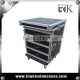 Drawer Flight Case With Side Desk and Casters, 4 Drawers thumbnail-1