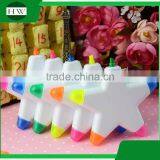 Private Label Mini Five-pointed Star Multi Color 5 in 1 Highlighter Pen thumbnail-3