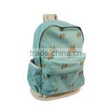 Little Tree Printting Canvas Water Resistant Backpack Cute for Girls thumbnail-1