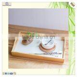 Home Decorating Velvet Inside Antique Wood Tray thumbnail-3