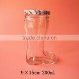 Irregular Shaped Boots Shaped Glass Stash Jar With Screw Lid thumbnail-1