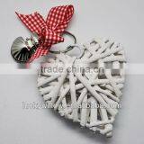 Handmade Large White Woven Wicker Heart for Home Decoration thumbnail-2