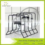 4 Compartments Kitchen Cutting Board And Pot Lid Storage Rack