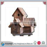 Wooden Bird Cage of Wedge-shaped Roof for Several Birds thumbnail-2