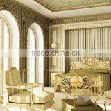 Exquisite Elegant Royal European Style Master Bedroom 3D Interior Rendering Design in Golden White and Blue BF12-03314j thumbnail-5
