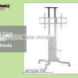Simple Design TV Floor Stand With Wheels, Vertical Adjustable TV Mount Bracket thumbnail-2
