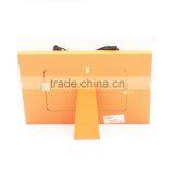 Wood Butterfly 9-1/2" x 1/2" x 6-3/4" Orange Button Harvest Festival and Thanksgiving Day Picture Photo Frame thumbnail-2